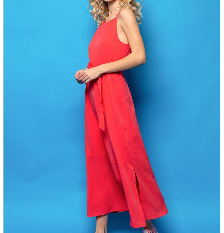 Рокля Velia с презрамка на врата - Червен Heavy Tools