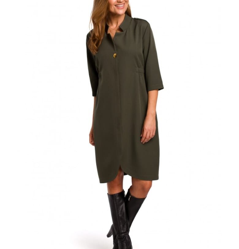 Рокля Блейзър -  полиестер/еластан - тъмно син - Каки Style