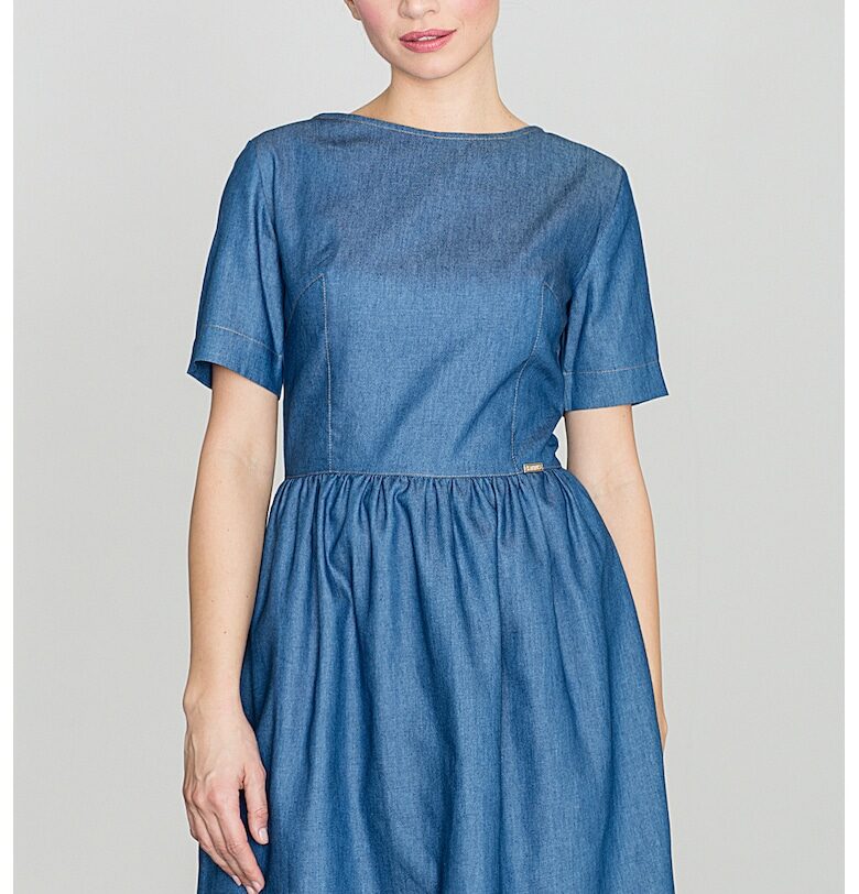 Рокля Ленитиф - К164 - синя - памук Lenitif