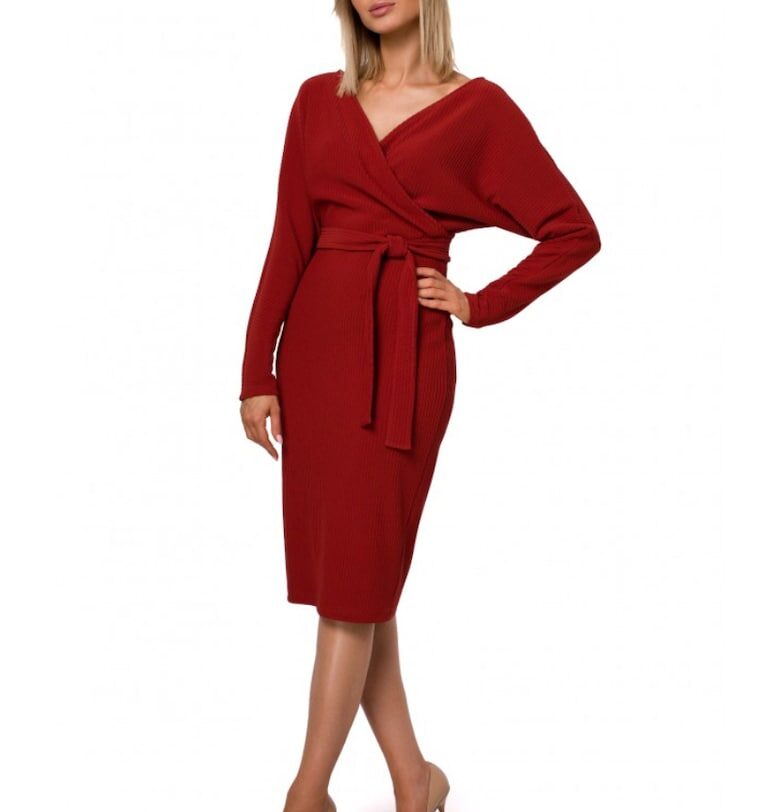 Рокля - Полиестер/Еластан - Жълт - Червен MOE