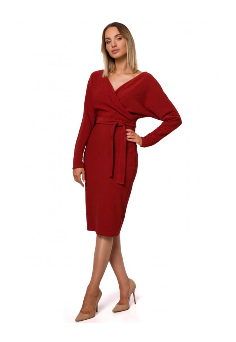 Рокля - Полиестер/Еластан - Жълт - Червен MOE