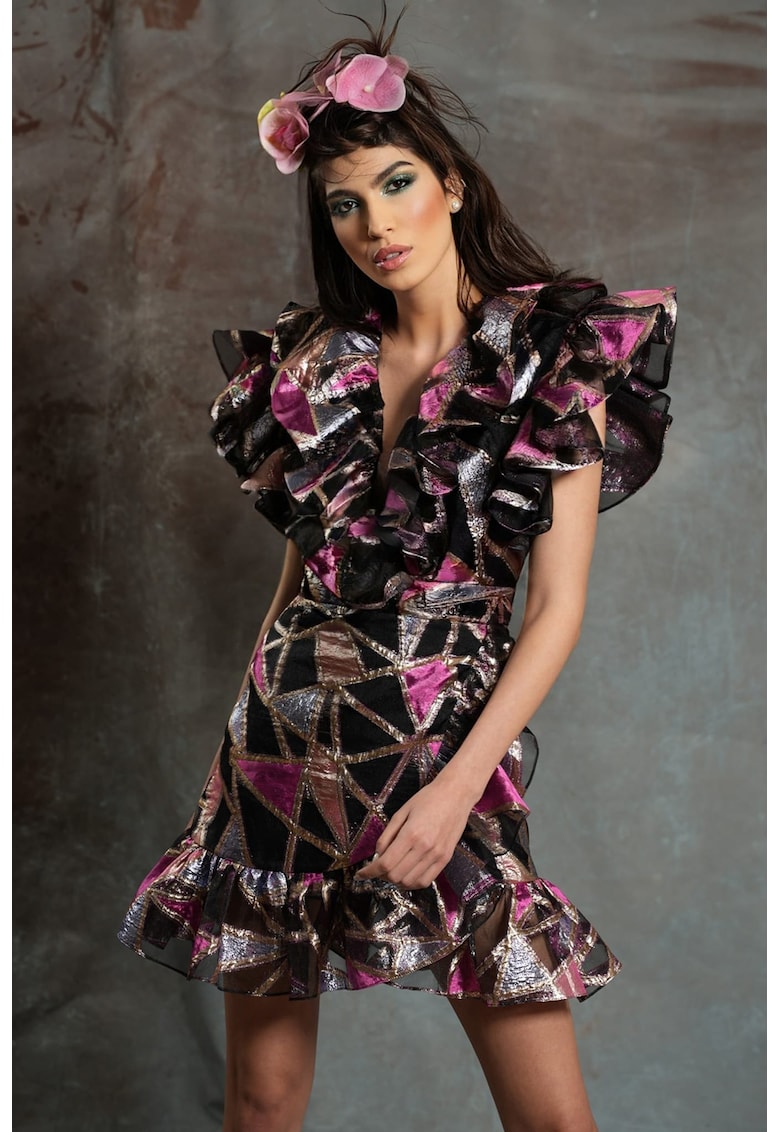 Рокля без ръкави Tago с дипли - Черен MIAU by Clara Rotescu