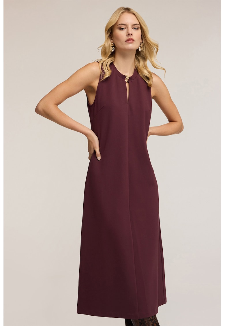 Рокля без ръкави с малък отвор - Тъмновиолетов Motivi