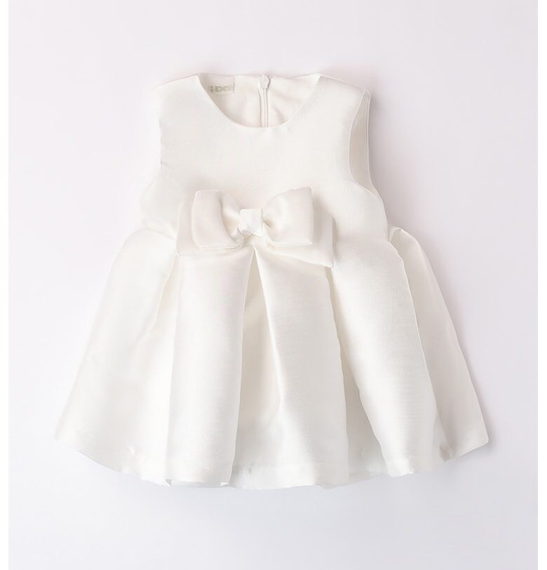 Рокля без ръкави с панделка - Мръснобял IDO