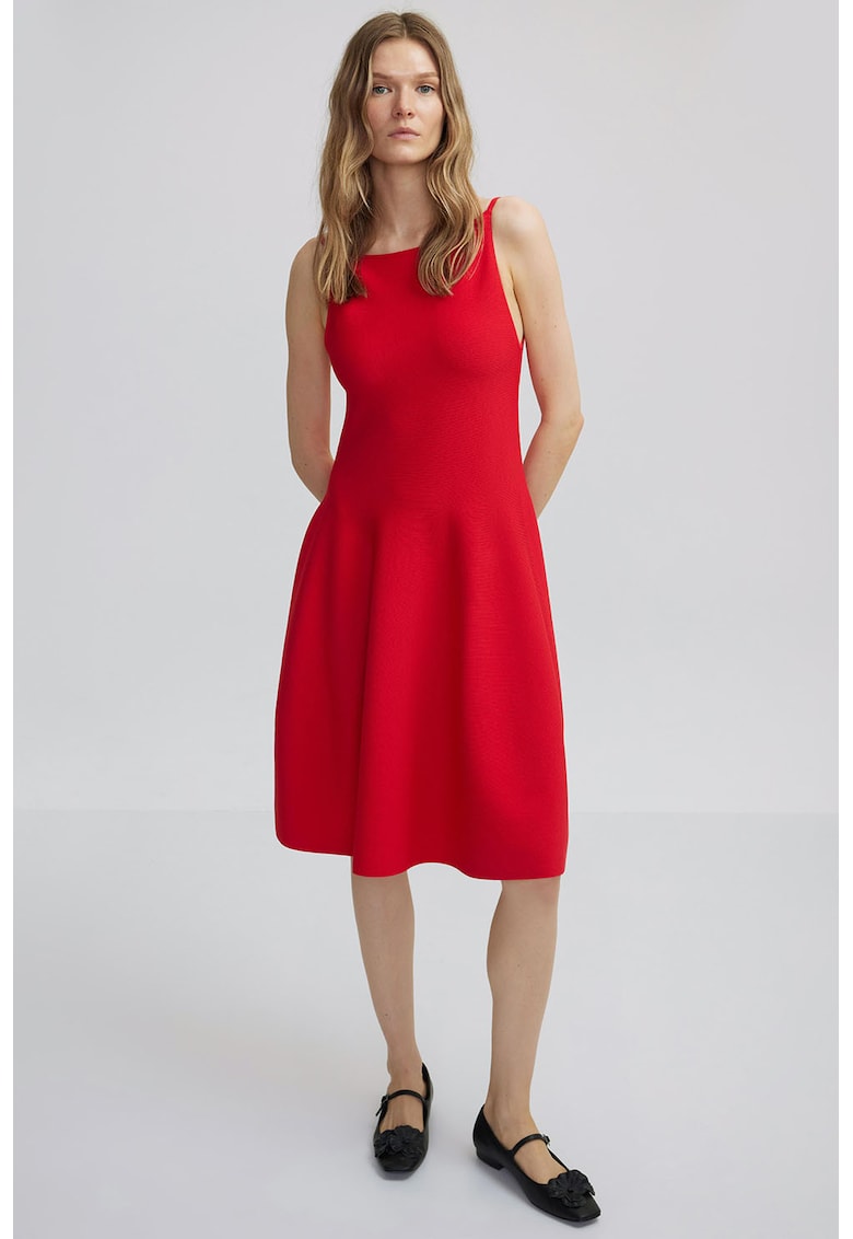 Рокля без ръкави с разкрояване - Аленочервен Ipekyol