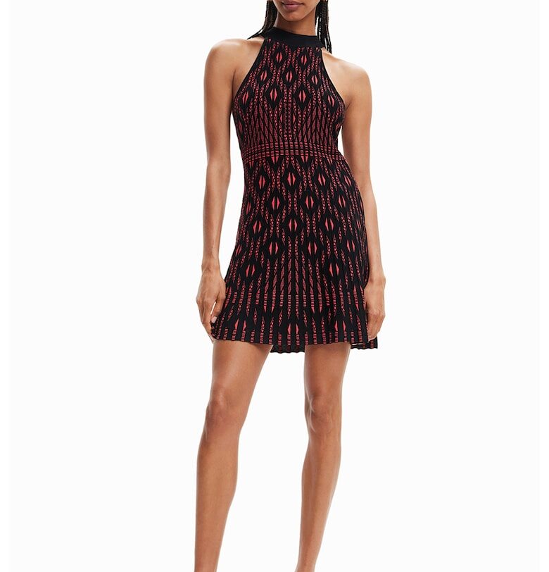 Рокля без ръкави с фигурална шарка - Черен DESIGUAL