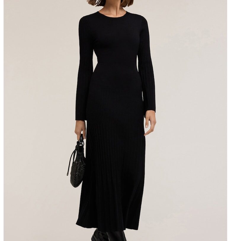 Рокля-блуза с овално деколте - Черен Motivi