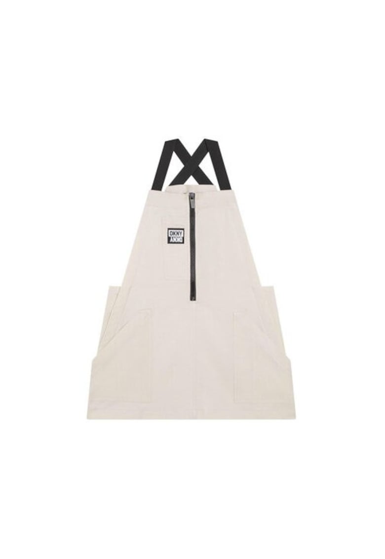 Рокля за момиче - 301986959 - Лиосел/Памук - Бяла - Бял DKNY