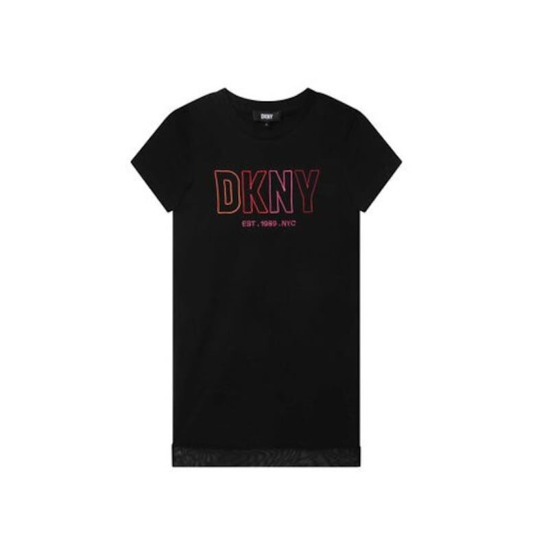 Рокля за момиче -  301987079 - Памук - Черен - Черен DKNY