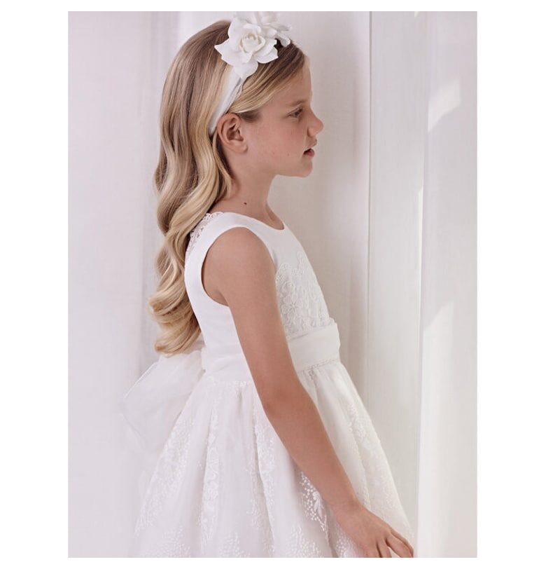 Рокля за момиче -  304034794 - Памук/Полиестер - 152 см - Бяла Abel  Lula