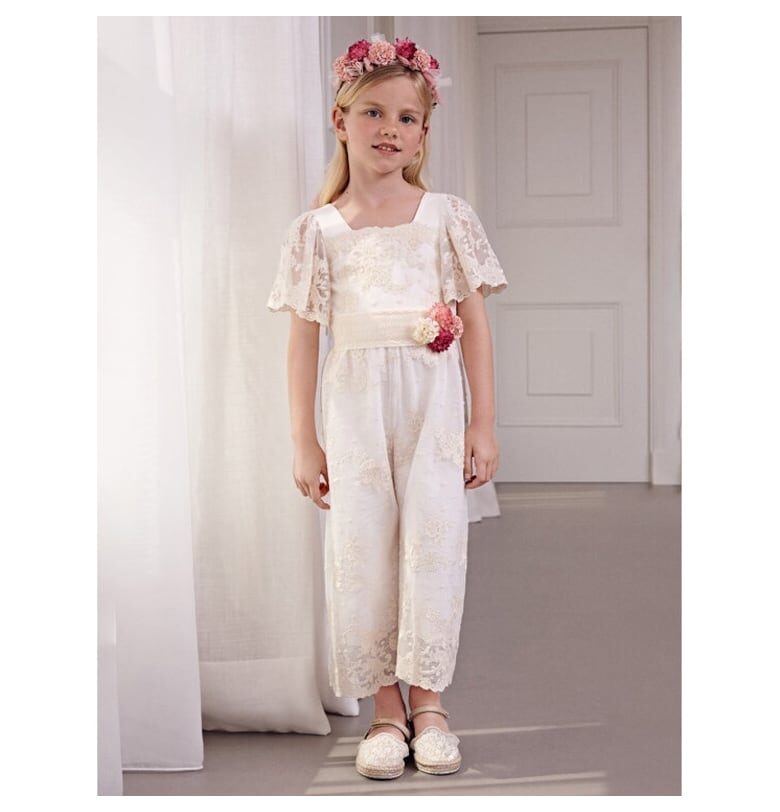 Рокля за момиче -  35012 - Памук/Полиестер - Екрю Abel  Lula