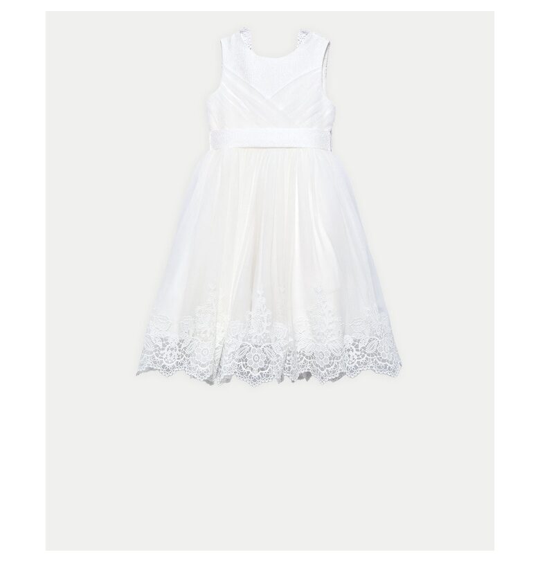 Рокля за момиче Abel Lula - 5033 - Полиамид/Полиестер - Бяла - Бял Abel and Lula