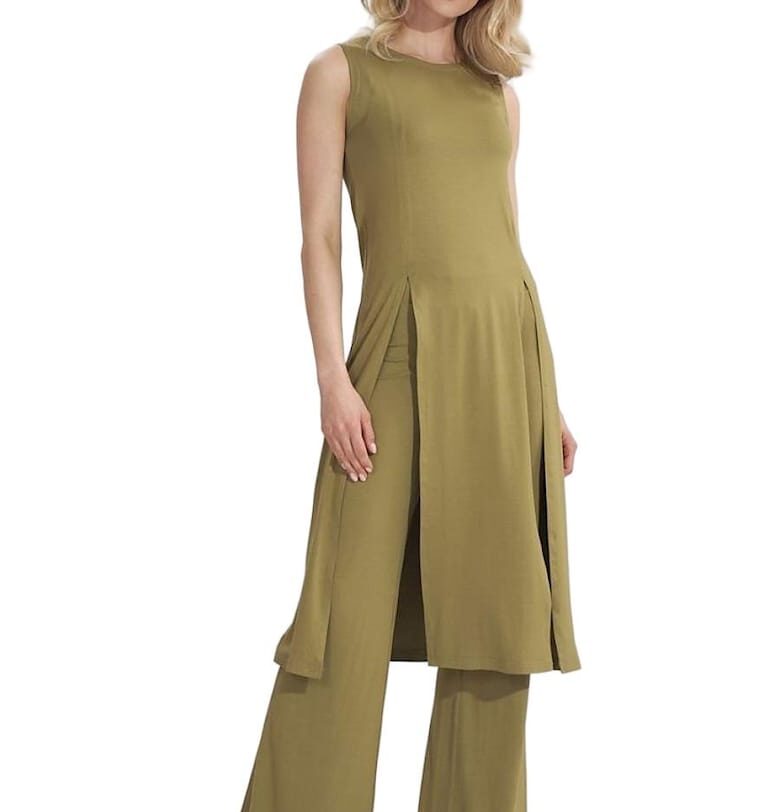 Рокля  зелена туника - вискоза - Figl