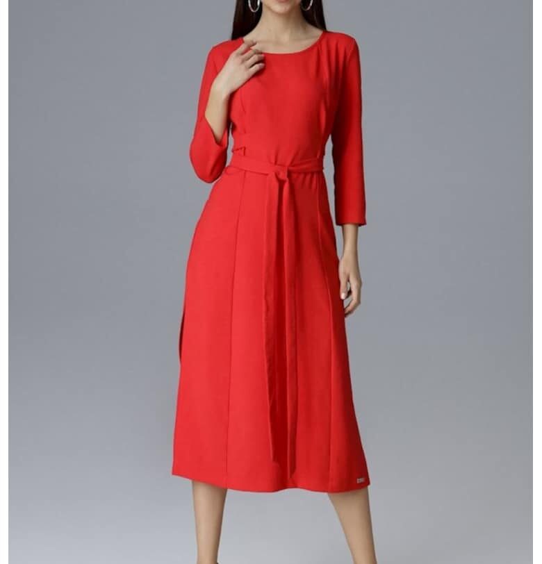 Рокля модел  126025 - Червен Figl