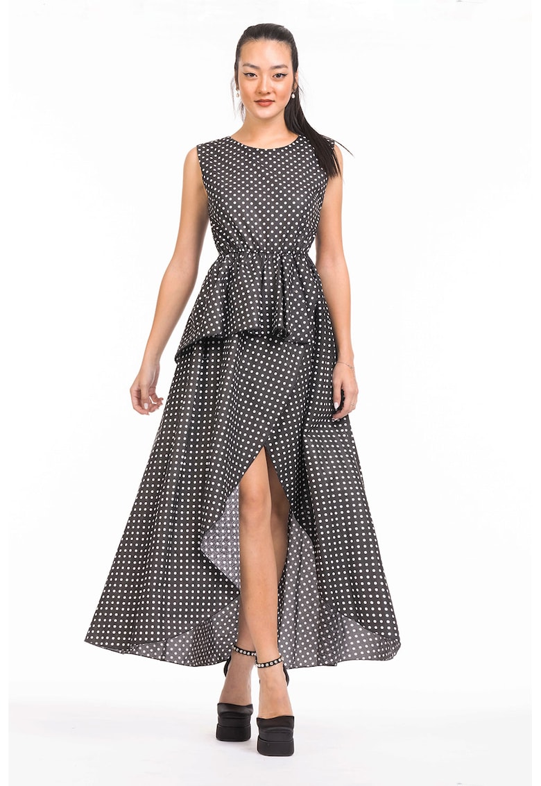 Рокля на точки - Бял/Черен CAMISSI