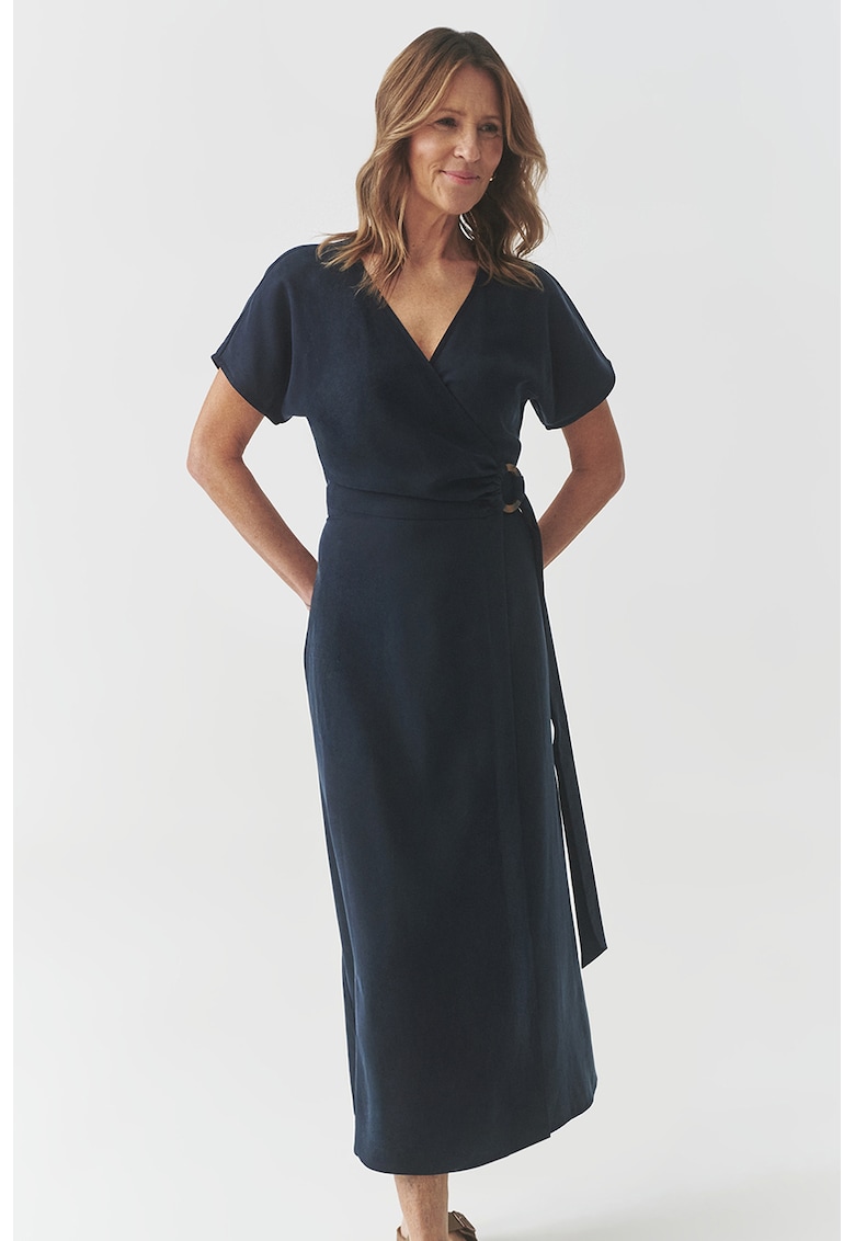 Рокля от лиосел с къси ръкави - Ултрамарин синьо Tatuum