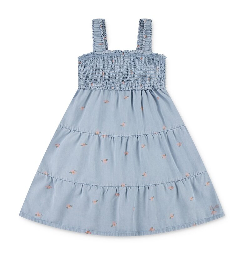 Рокля от лисеол и флорален десен - Жълт/Тъмнозелен/Светлосин Levis