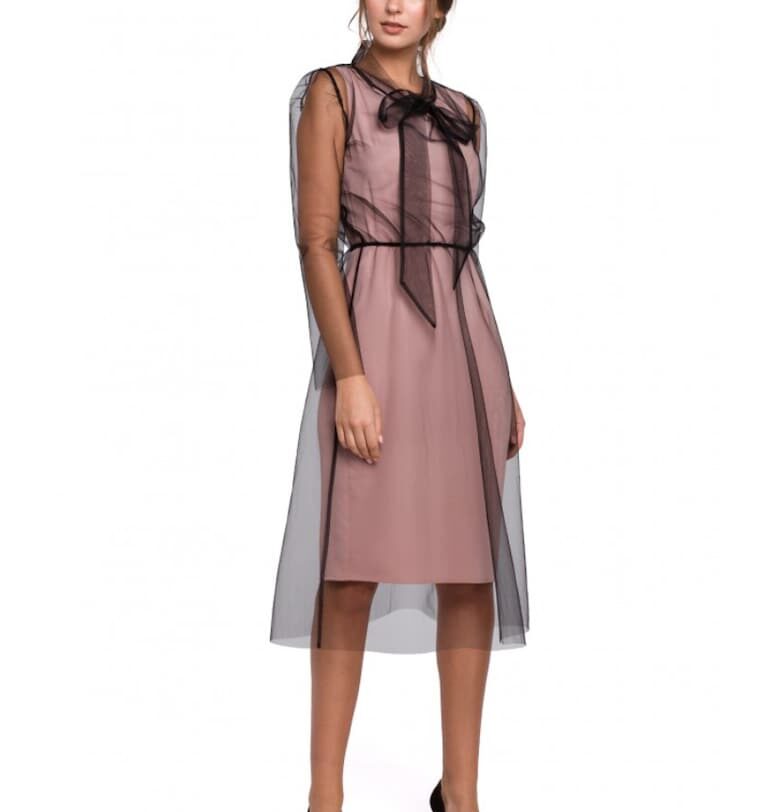 Рокля от тюл с връзка на врата - Син Makover