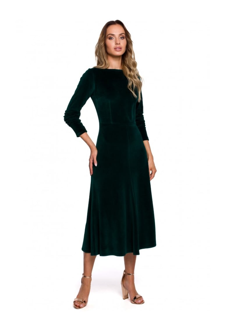 Рокля памук/полиестер - Зелен MOE