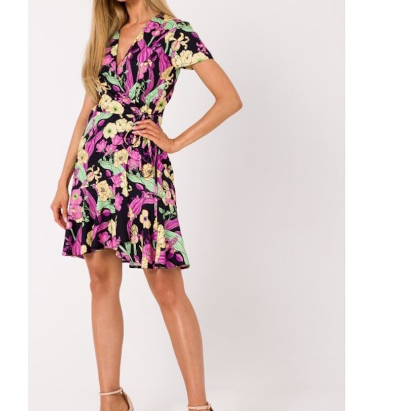 Рокля плик с връзка отстрани - модел 1 - М MOE