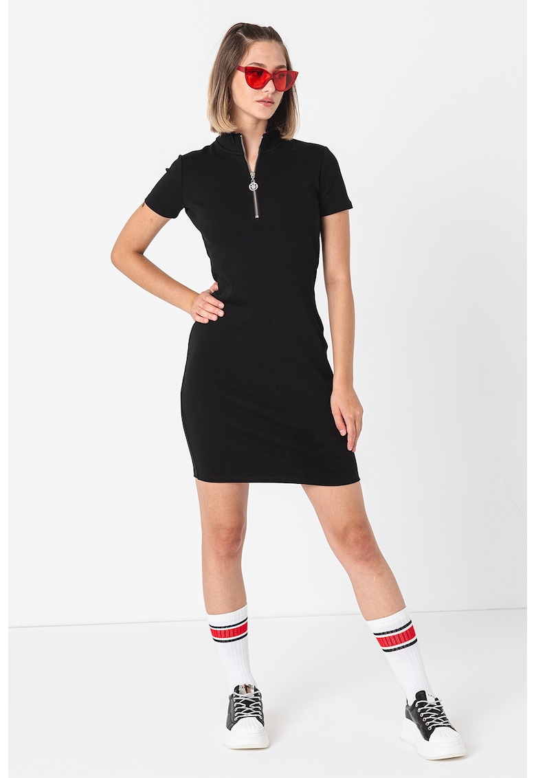 Рокля по тялото Nalaya с цепка с цип - Черен HUGO