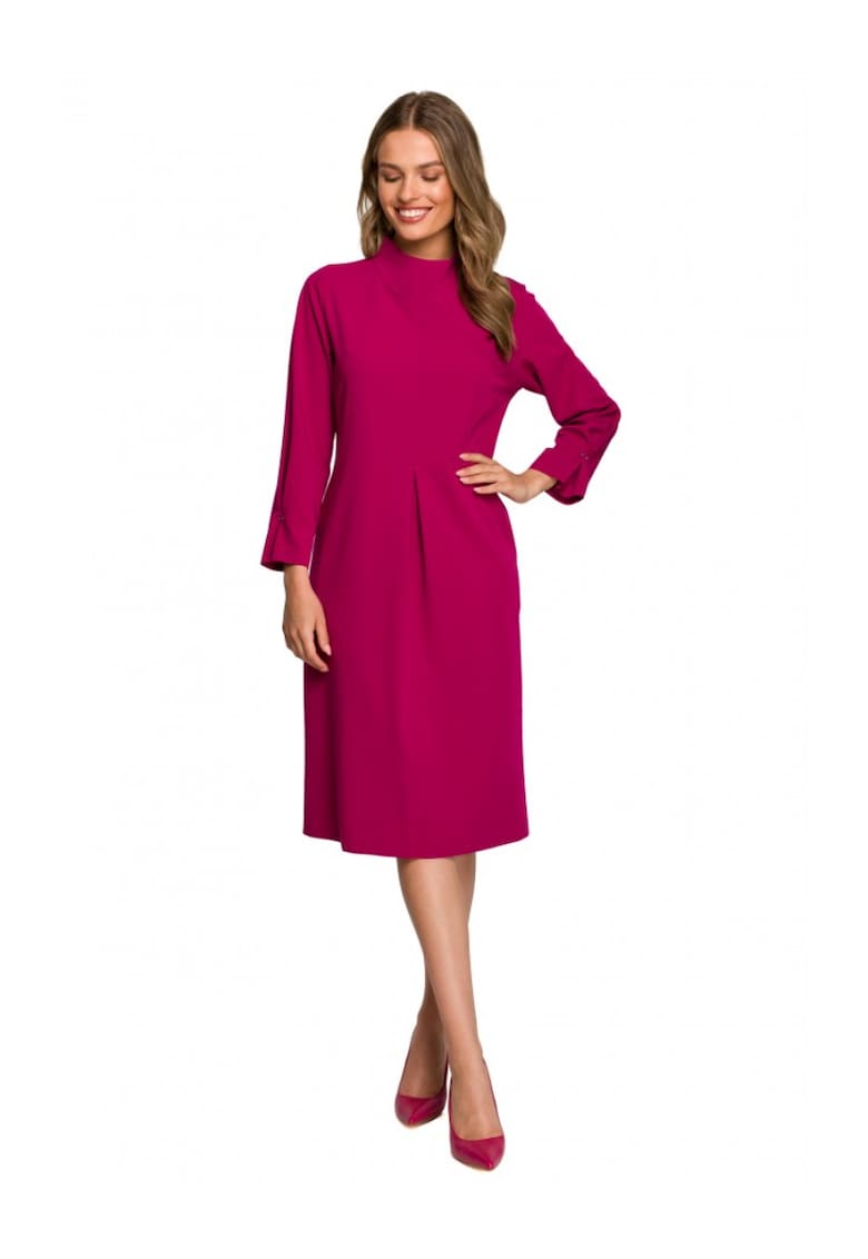 Рокля - полиестер/вискоза/еластан - - - - - Слива Style