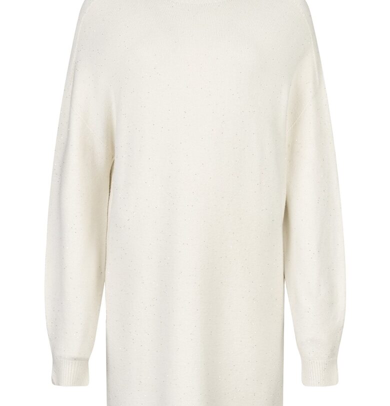 Рокля-поло с декоративни камъни - Бял Liu Jo