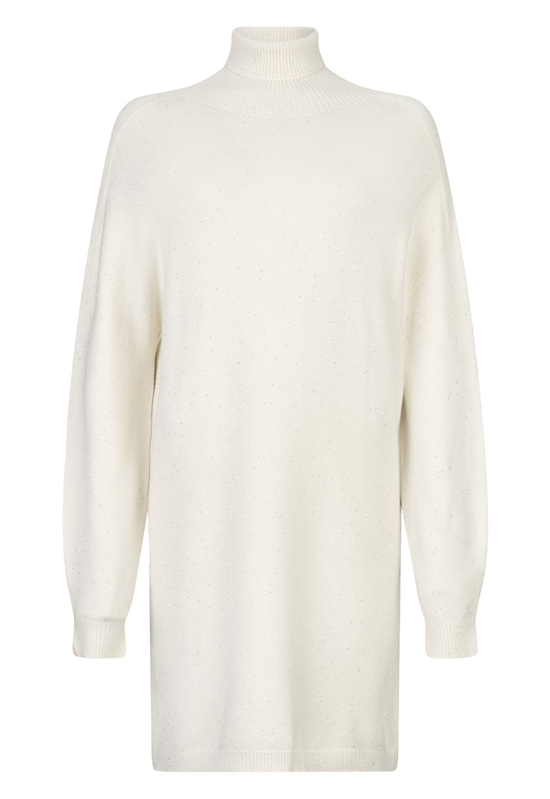 Рокля-поло с декоративни камъни - Бял Liu Jo