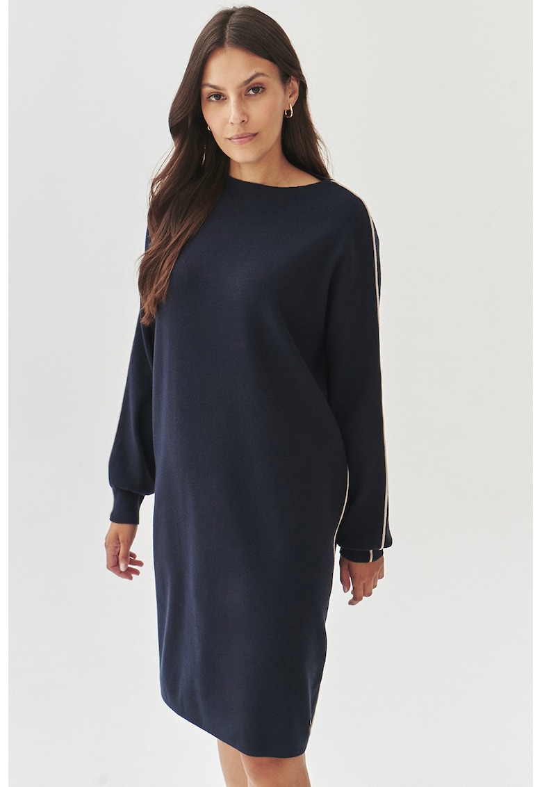 Рокля-пуловер с паднали ръкави - Тъмносин Tatuum