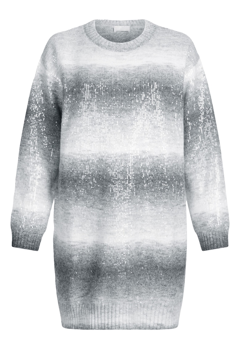 Рокля-пуловер с пайети - Бял/Сив Liu Jo