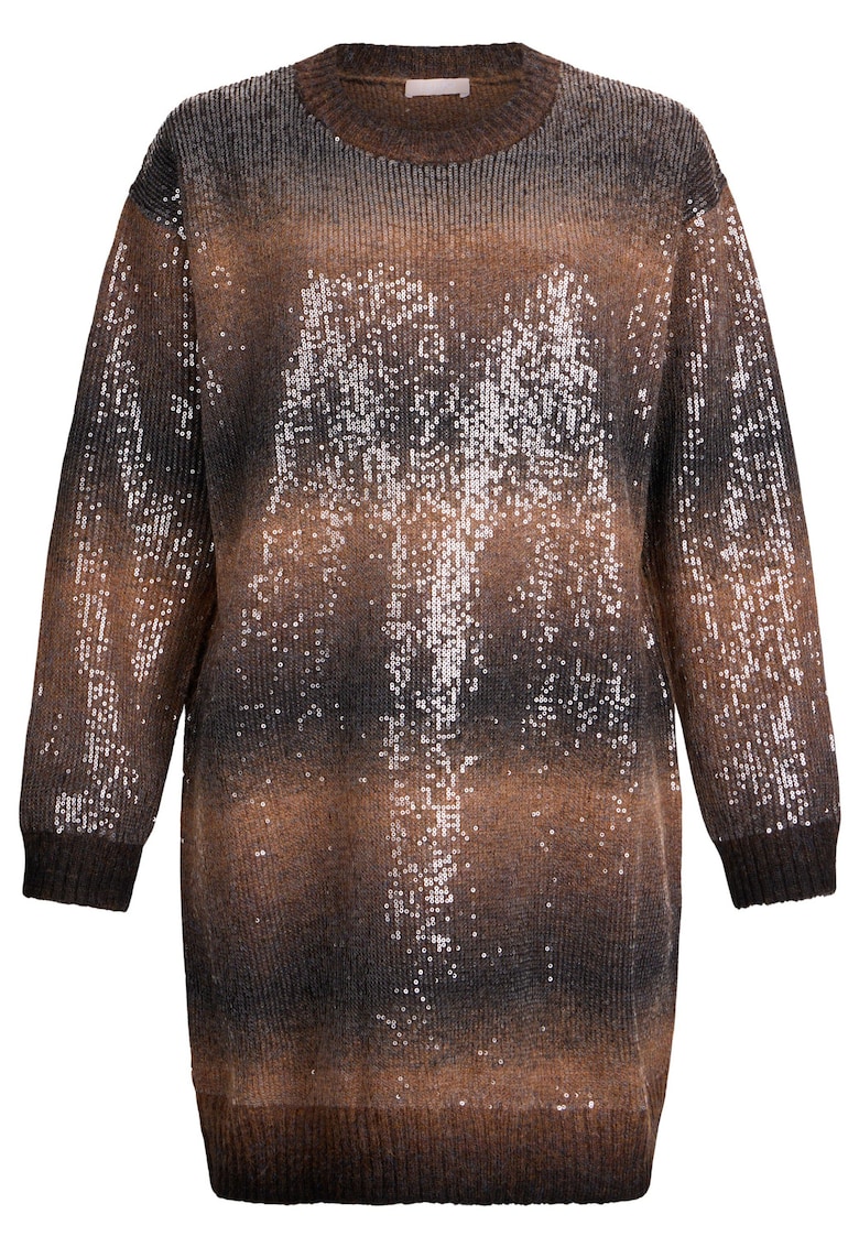 Рокля-пуловер с пайети - Черен/Кафяв Liu Jo