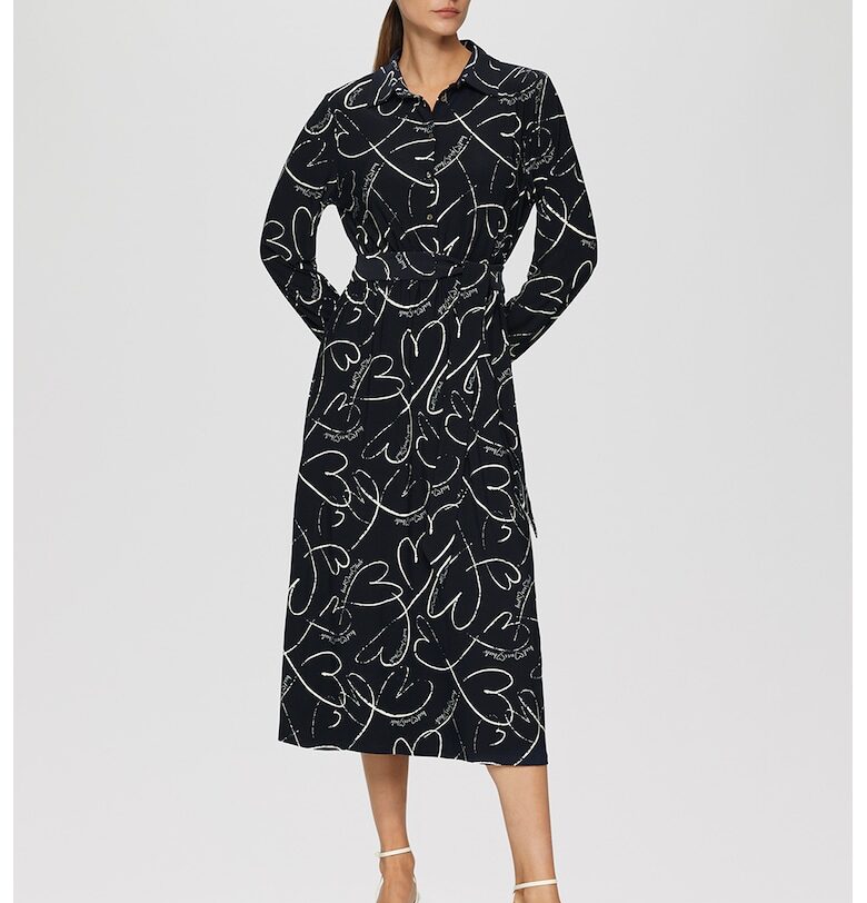 Рокля-риза на сърца - Ултрамарин синьо/Мръснобял sOliver