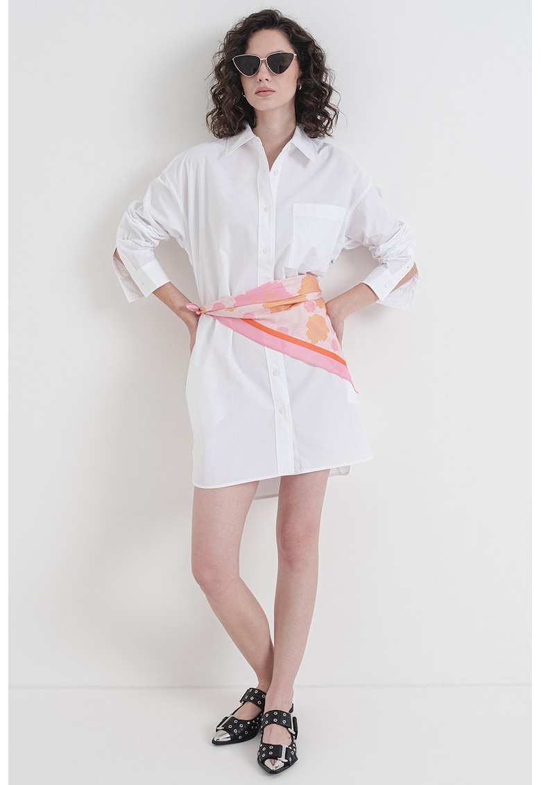 Рокля-риза с джоб на гърдите - Бял CALVIN KLEIN JEANS