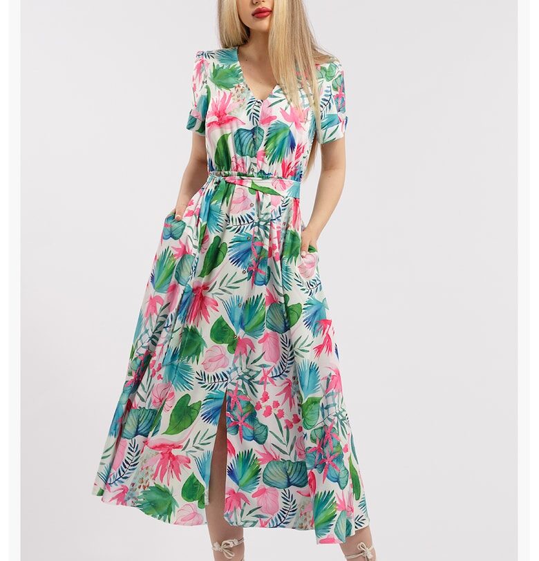 Рокля-риза с колан - Многоцветен CAMISSI