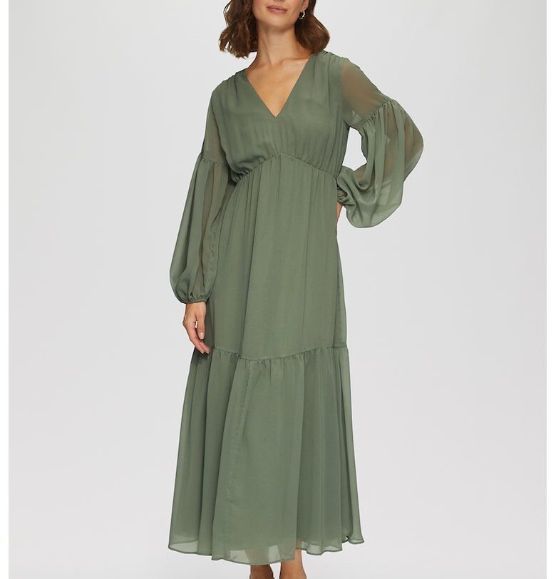 Рокля с буфан ръкави - Бледозелен sOliver