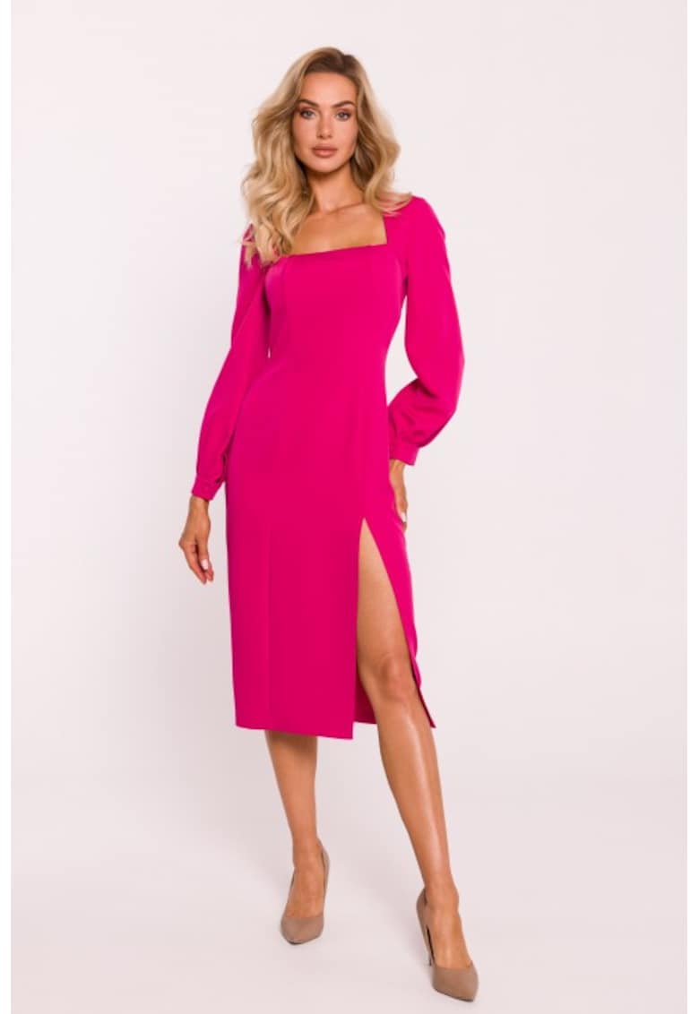 Рокля с висока цепка на крака Фуксия MOE