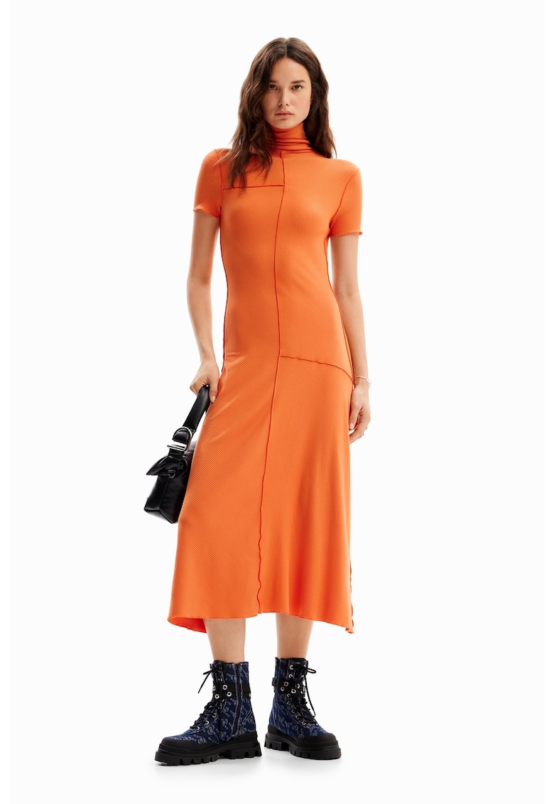 Рокля с висока яка - Мандарина DESIGUAL