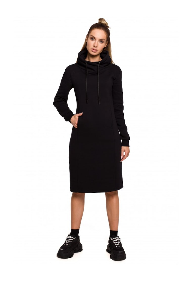 Рокля с висока яка - екрю MOE