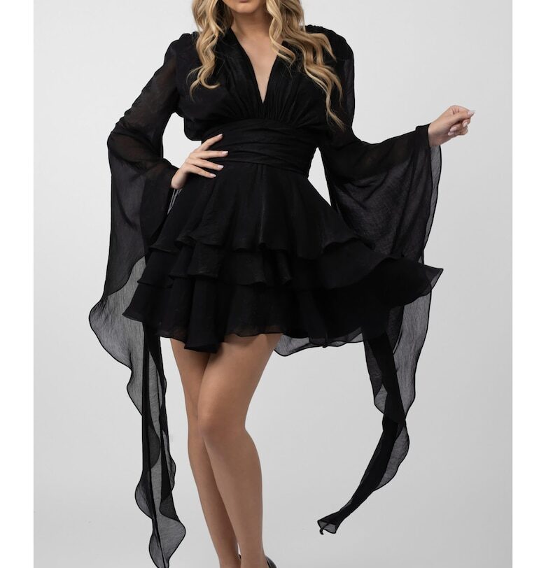 Рокля с волани и широки ръкави Monarh design