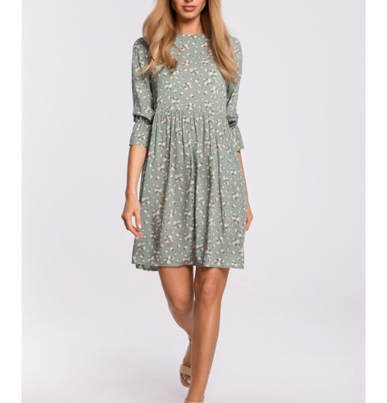 Рокля с волани - модел 7 - Многоцветен MOE