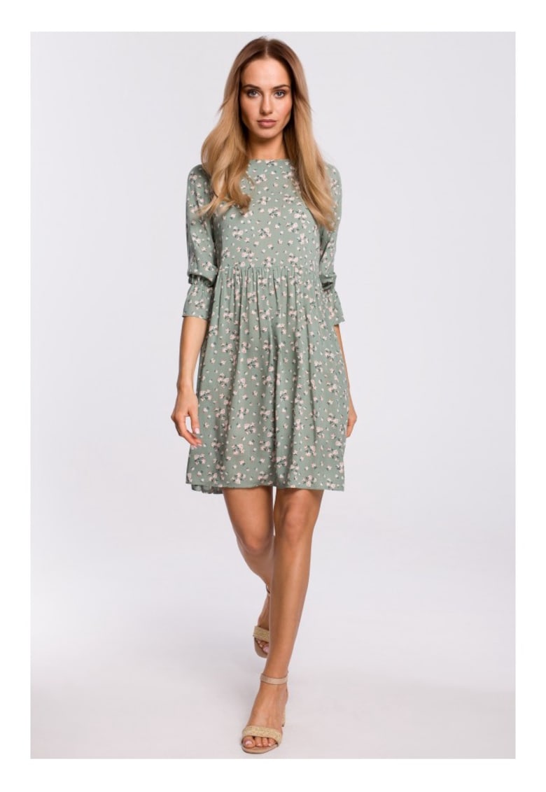 Рокля с волани - модел 7 - Многоцветен MOE