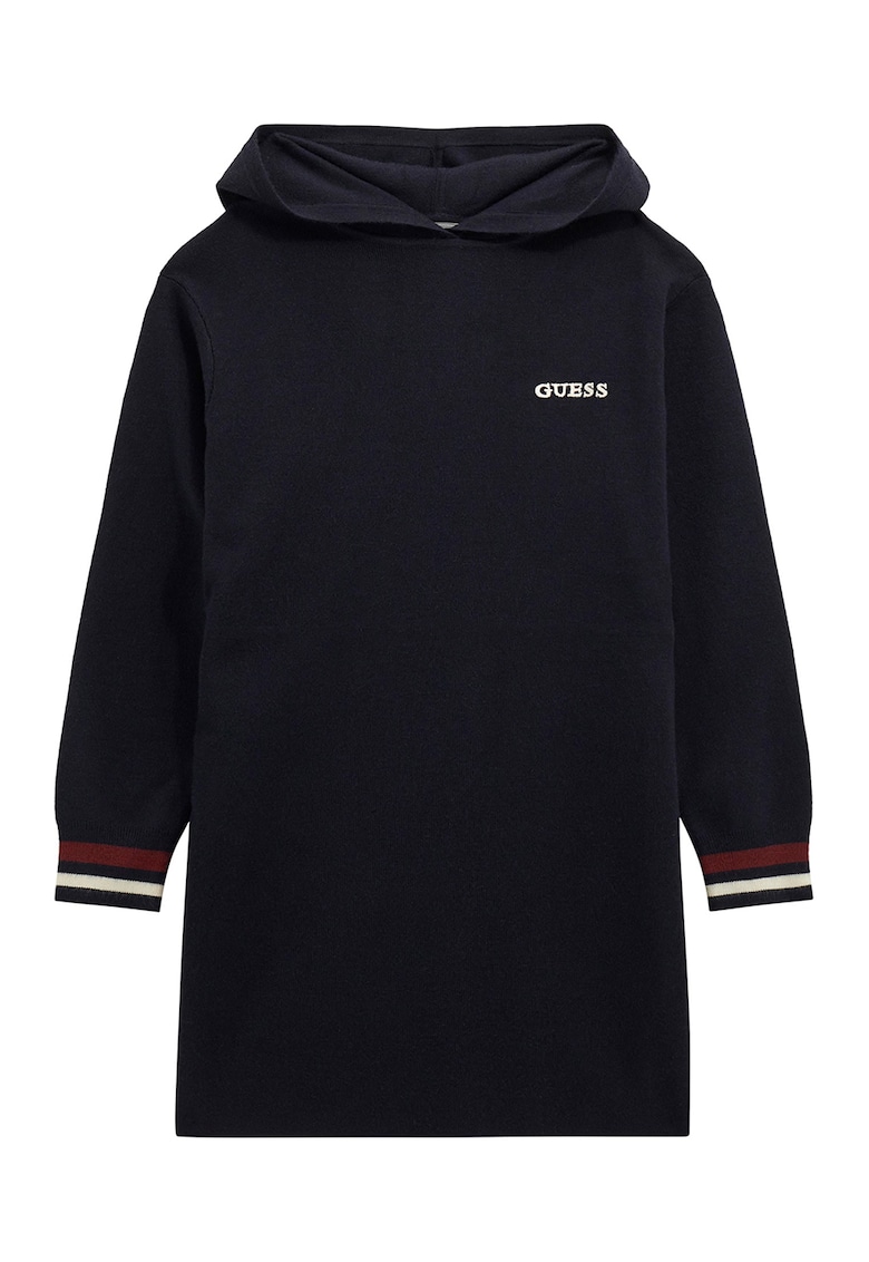 Рокля с вълна с качулка - Тъмносин GUESS KIDS