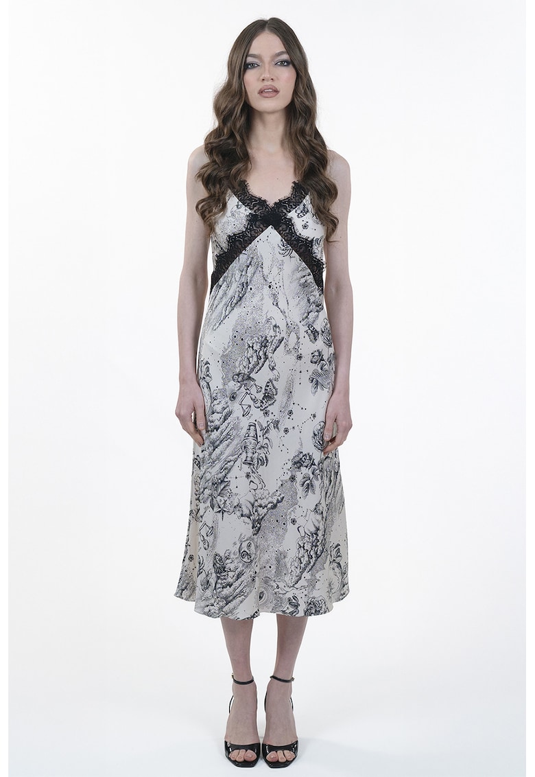 Рокля с дантела - Бял/Черен Maellie