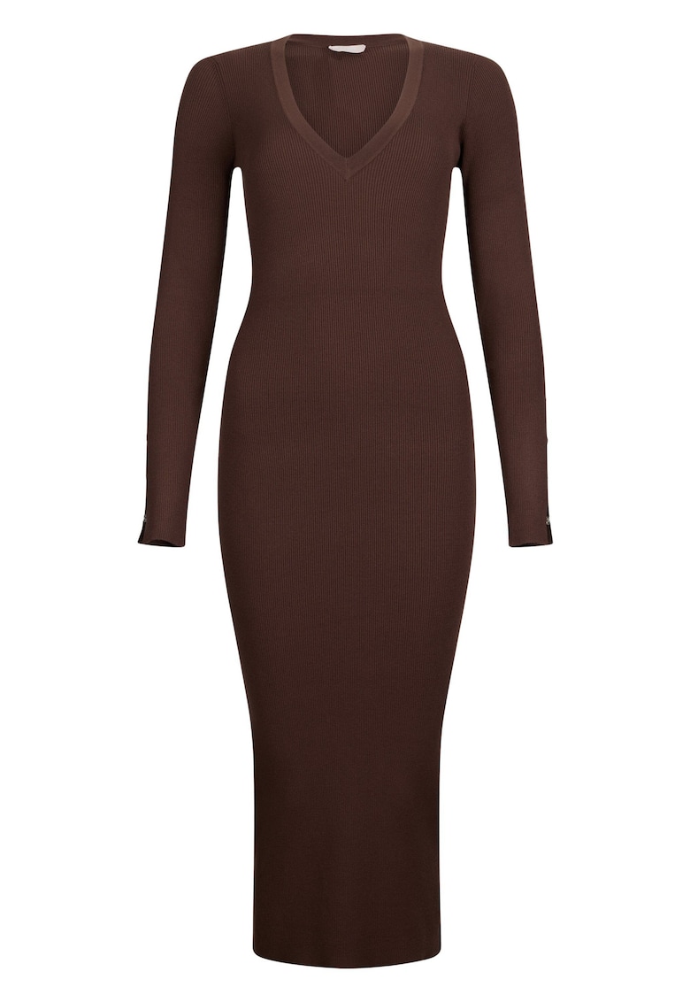 Рокля с декоративни камъни - Кафяв Liu Jo