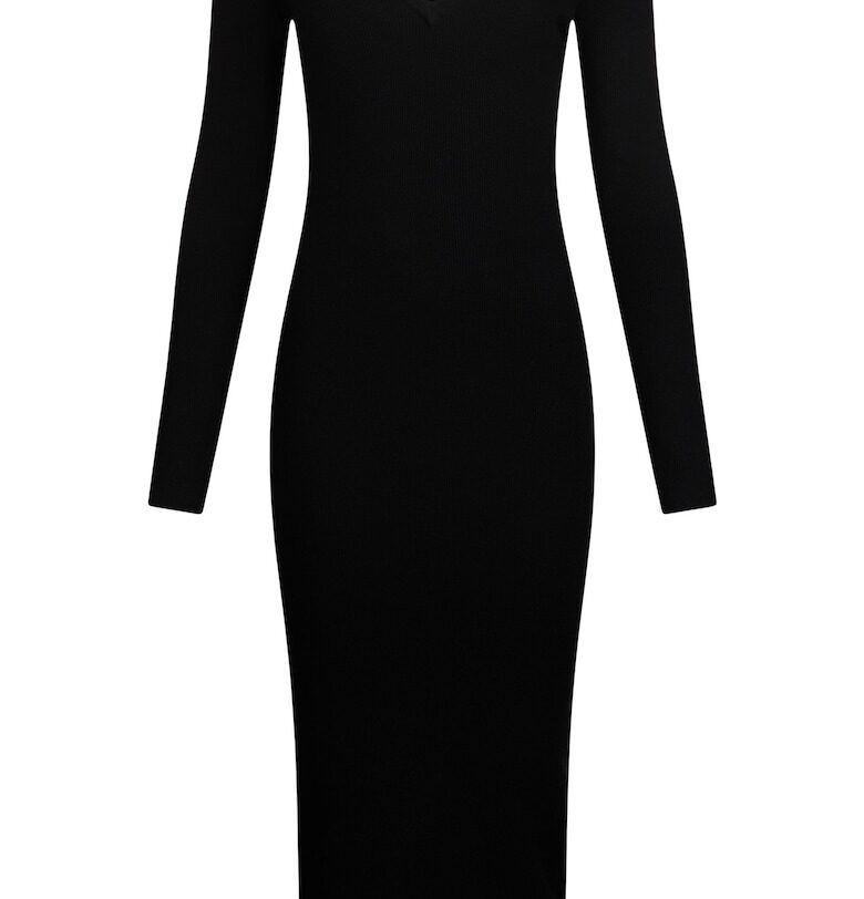 Рокля с декоративни камъни - Черен Liu Jo