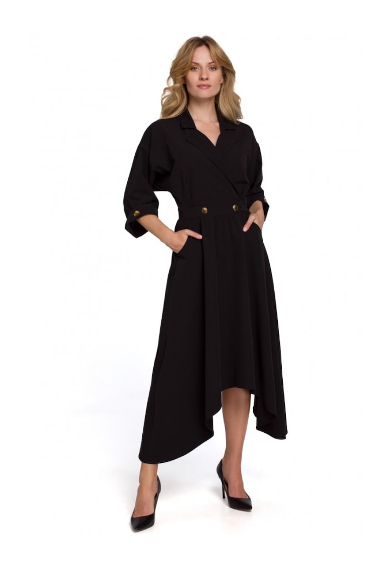 Рокля с декоративни копчета - Полиестер Makover