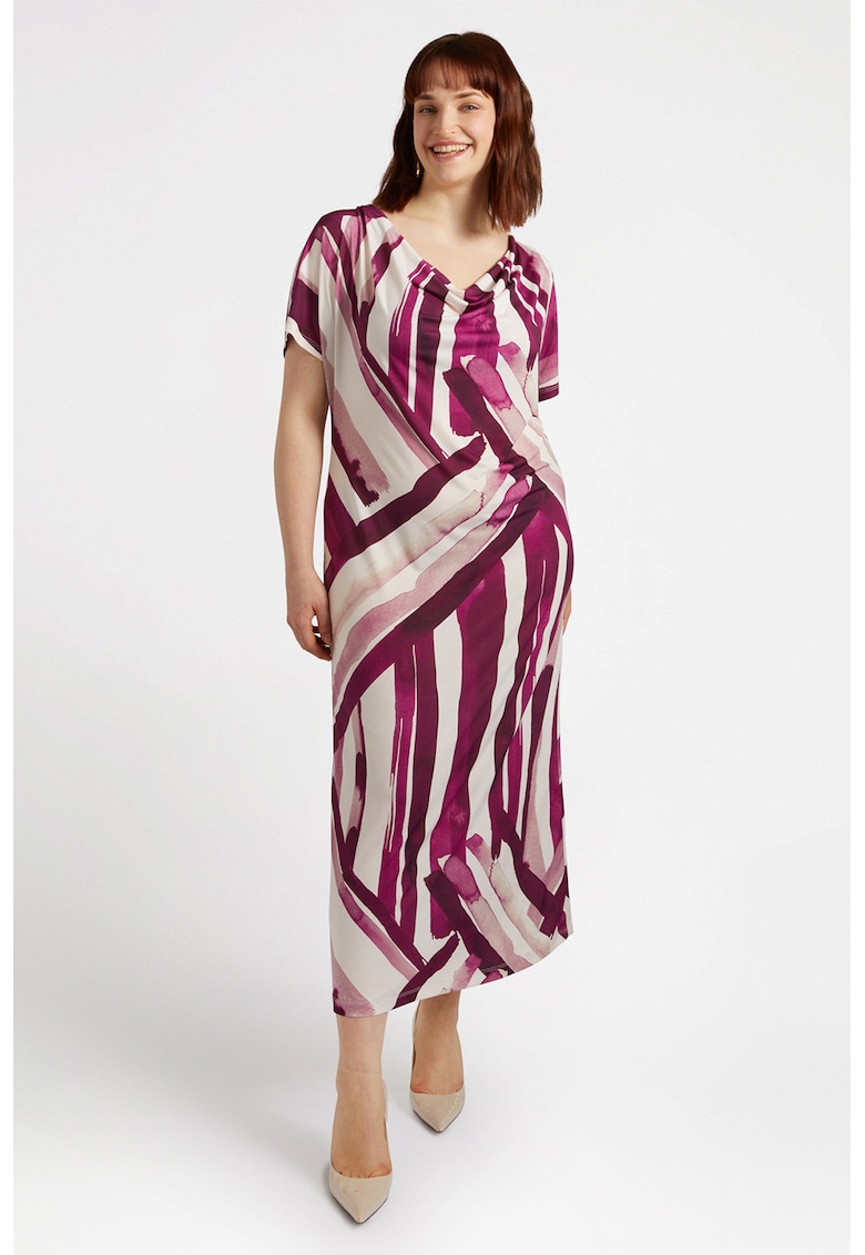 Рокля с десен - Малина/Мръснобял Fiorella Rubino