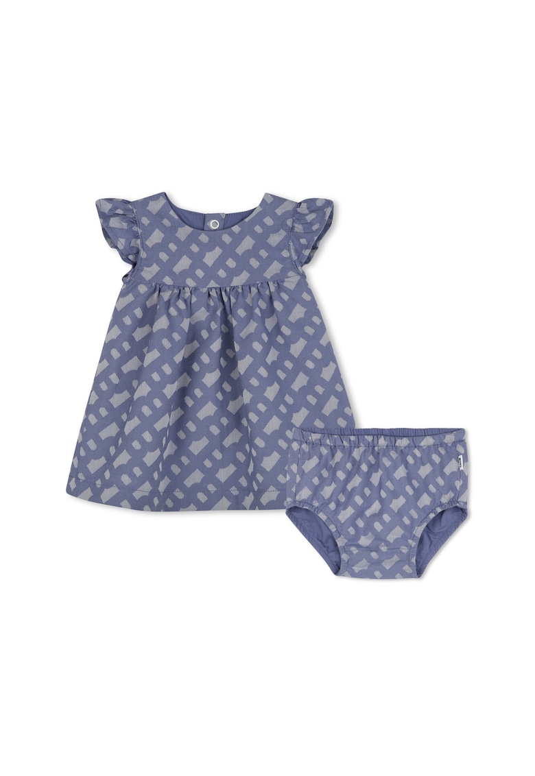 Рокля с десен и бикини - 2 части - Прашно синьо BOSS Kidswear