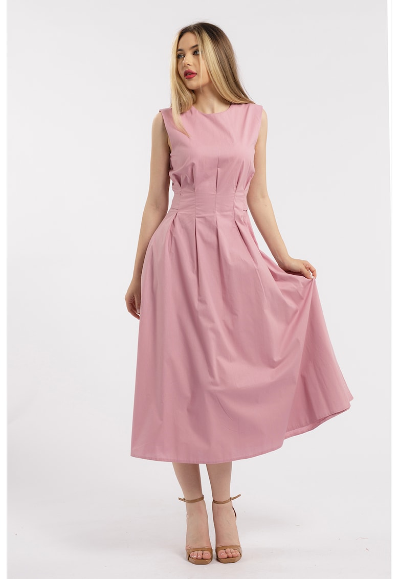Рокля с джобове - Прашно розово CAMISSI