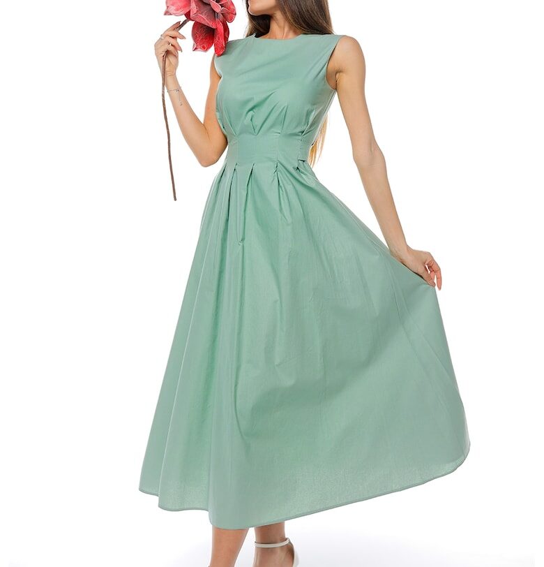 Рокля с джобове - Светлозелен CAMISSI